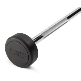 Штанга неразборная обрезиненная 7,5 кг. Прямой гриф. VictoryFit VF-DX4075