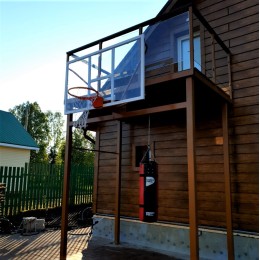 Щит баскетбольный JAGUAR-SPORT тренировочный 900х1200 мм, монолитный поликарбонат