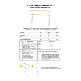 Опора для станка хореографического ДВУХРЯДНОГО НАПОЛЬНОГО (крайние, пара)