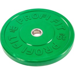 Бамперный диск для штанги каучуковый, зеленый, JAGUAR-SPORT D-51, 10 кг