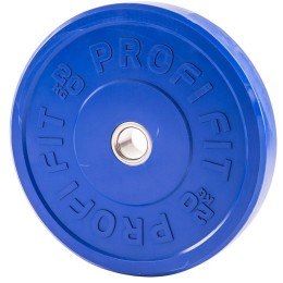 Бамперный диск для штанги каучуковый, синий, JAGUAR-SPORT D-51, 20 кг