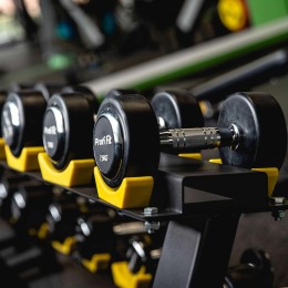 Гантельный ряд JAGUAR-SPORT PROFESSIONAL 2,5 кг - 25 кг (10 пар), шаг 2,5 кг