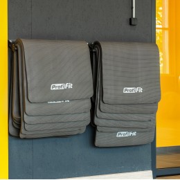 Коврик для фитнеса PROFI-FIT, 12 мм, СОФТ ЛАЙН (серый)