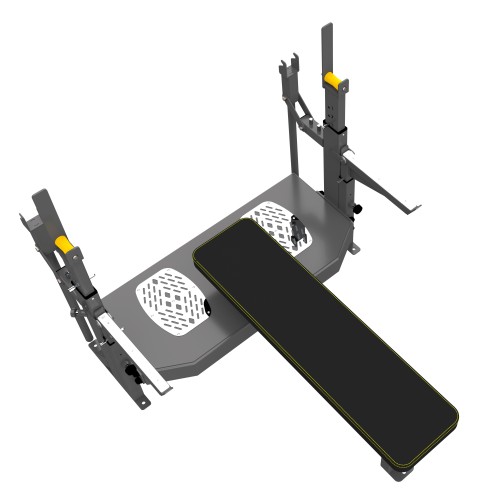 Скамья-стойка домкратная для жима лежа со страховочными упорами DHZ A-3146