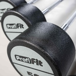 Набор прямых полиуретановых штанг LEVEL (шаг 5 кг, 5 шт) JAGUAR-SPORT 35-55 кг