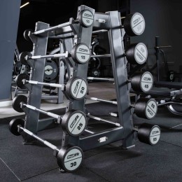 Набор прямых полиуретановых штанг LEVEL (шаг 5 кг, 5 шт) JAGUAR-SPORT 35-55 кг