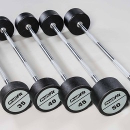 Набор прямых полиуретановых штанг LEVEL (шаг 5 кг, 5 шт) JAGUAR-SPORT 35-55 кг