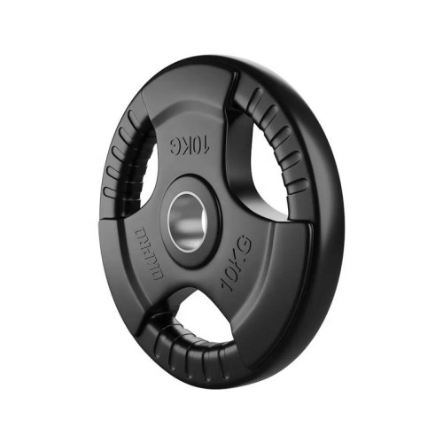 Диск обрезиненный тренировочный с тройным хватом OKPRO OK2005 10 кг