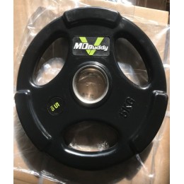 Диск обрезиненный тренировочный с тройным хватом MD Buddy MD1018 5кг