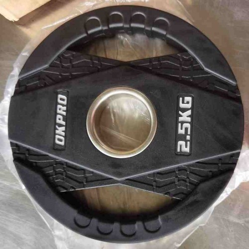 Диск обрезиненный тренировочный с двойным хватом OKPRO OK2005C 2,5 кг