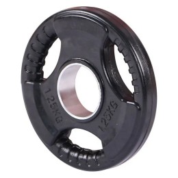 Диск обрезиненный тренировочный с тройным хватом OKPRO OK2005 1,25 кг