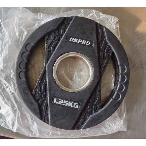 Диск обрезиненный тренировочный с двойным хватом OKPRO OK2005C 1,25 кг