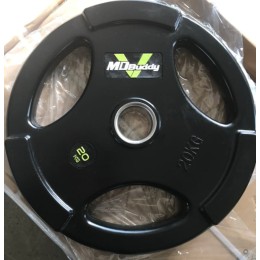 Диск обрезиненный тренировочный с тройным хватом MD Buddy MD1018 20кг