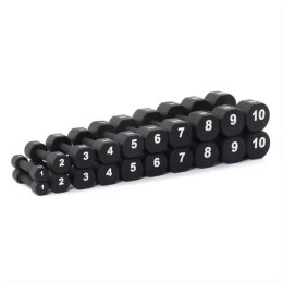 Гантельный ряд полиуретановый OKPRO OK1025C (от 1 до 10 кг, шаг 1 кг)