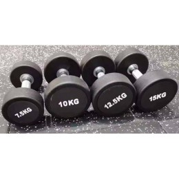 Гантельный ряд полиуретановый от 2,5 до 25 кг (шаг 2,5 кг) Gymmaster ANA-002