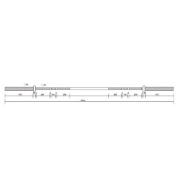 Гриф олимпийский прямой 220 см до 680 кг OKPRO OK5002-1