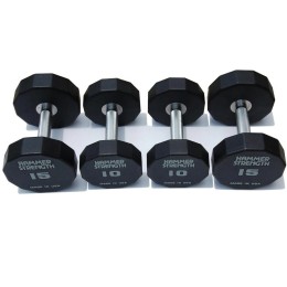 Гантельный полиуретановый ряд от 2,5 до 25 кг, шаг 2,5 кг Gymmaster ANA-072