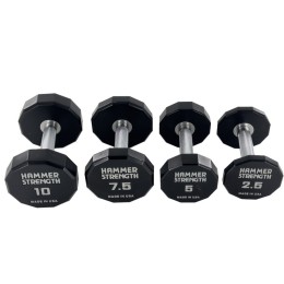 Гантельный полиуретановый ряд от 2,5 до 25 кг, шаг 2,5 кг Gymmaster ANA-072