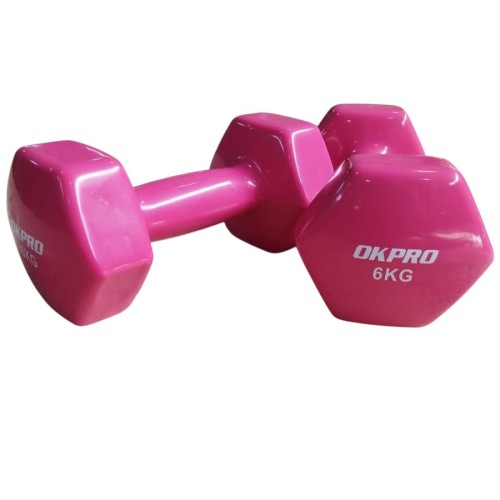 Гантель виниловая 6 кг OKPRO OK1001A