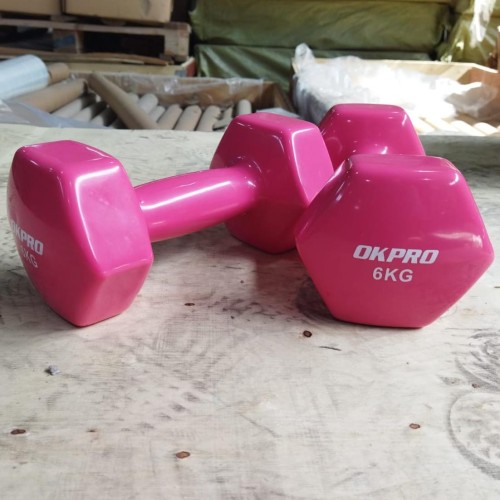 Гантель виниловая 6 кг OKPRO OK1001A