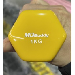Гантель виниловая MD Buddy MD2024 1 кг