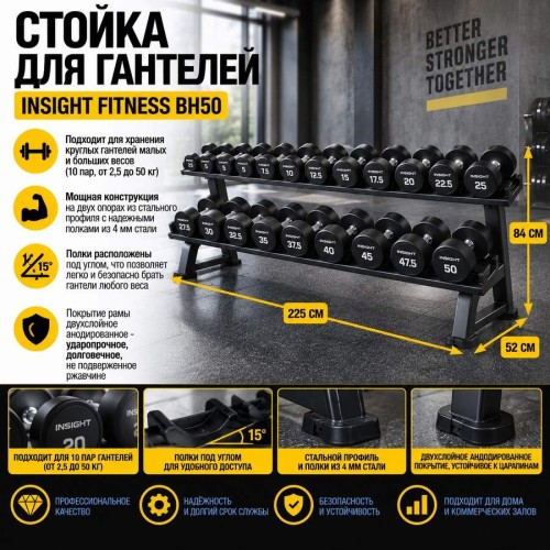 Стойка для гантелей Insight Fitness BH50