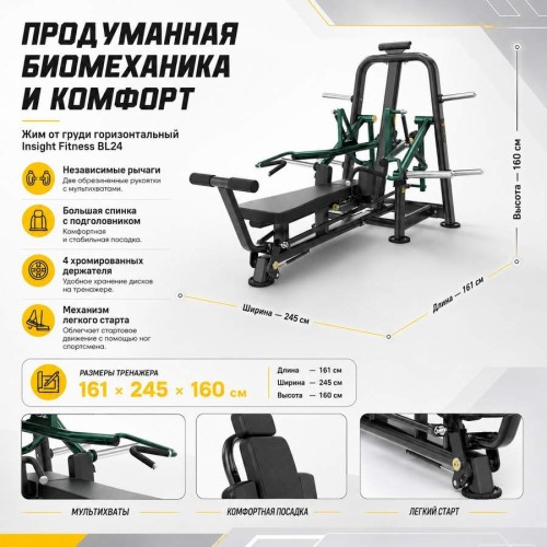 Жим от груди горизонтальный Insight Fitness BL24