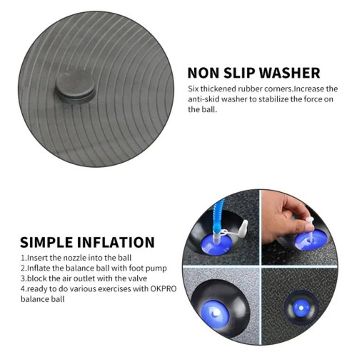 Балансировочная платформа Bosu (полусфера) OKPRO OK1201D