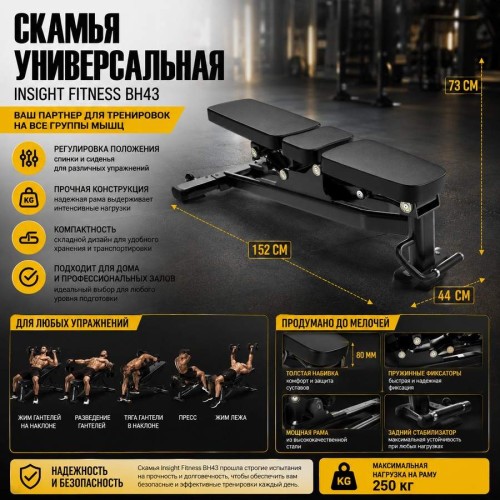 Скамья универсальная Insight Fitness BH43