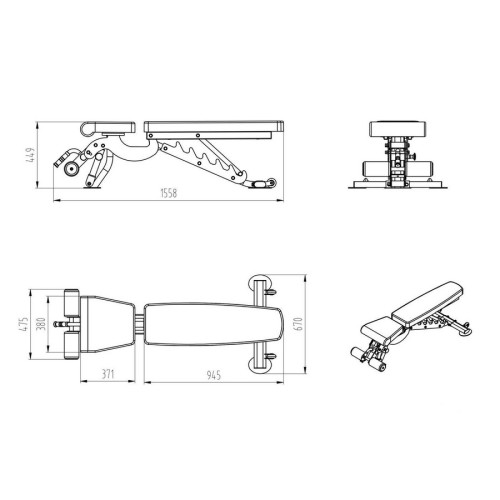 Скамья универсальная Gymmaster KA067