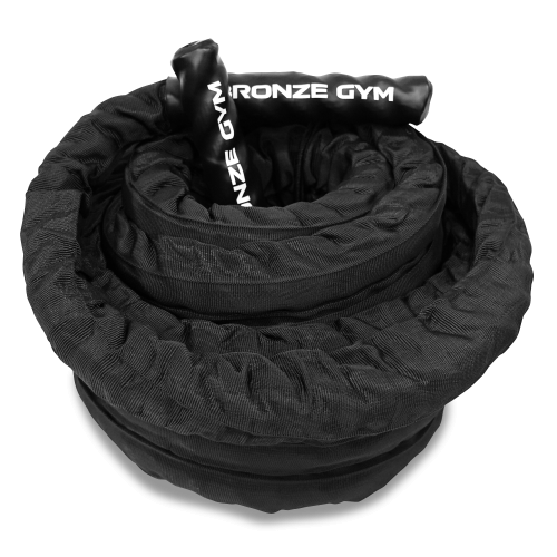 Канат тренировочный BRONZE GYM 3.8 см х 12м, 9кг (с защитным рукавом)