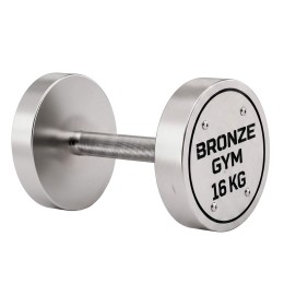 Набор стальных гантелей BRONZE GYM, 12-30 кг - 10 пар, шаг 2 кг