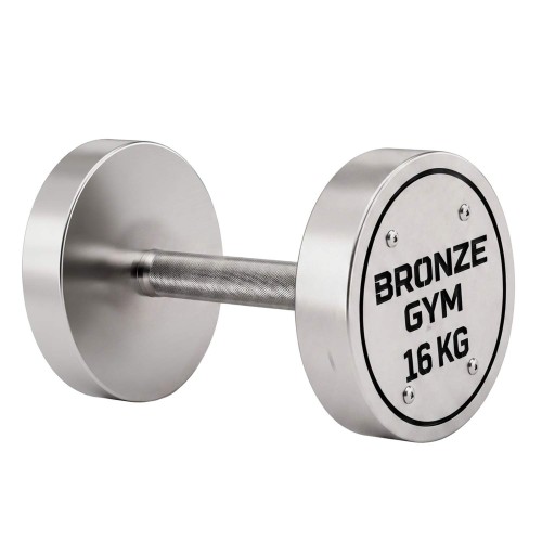 Набор стальных гантелей BRONZE GYM, 12-30 кг - 10 пар, шаг 2 кг