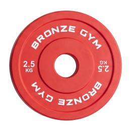 Диск олимпийский BRONZE GYM тяжелоатлетический красный 2,5 кг