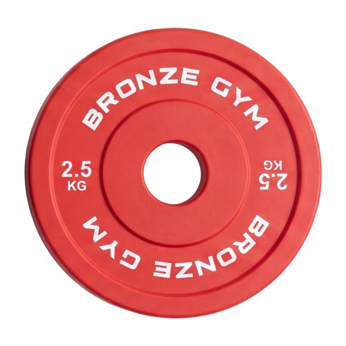 Диск олимпийский BRONZE GYM тяжелоатлетический красный 2,5 кг