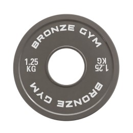 Диск калиброванный BRONZE GYM для пауэрлифтинга серый 1,25 кг
