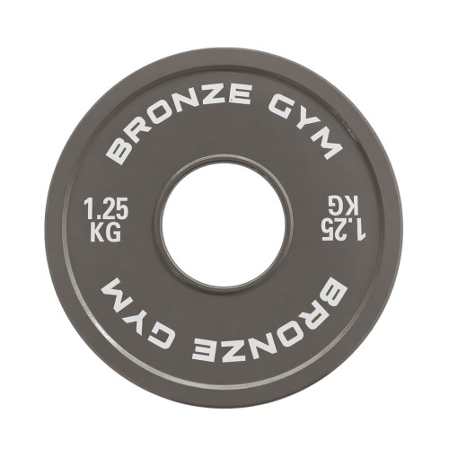 Диск калиброванный BRONZE GYM для пауэрлифтинга серый 1,25 кг