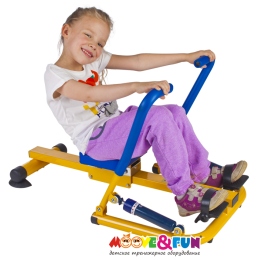 Детский гребной тренажер с двумя рукоятками