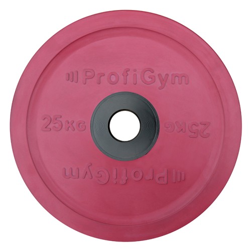 Диск для штанги олимпийский Profigym 25 кг, красный