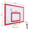 Щит баскетбольный тренировочный 1200х900 на раме ФАНЕРА 12 мм цвет разметки КРАСНЫЙ