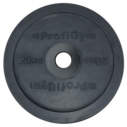 Диск для штанги олимпийский Profigym 20 кг, черный