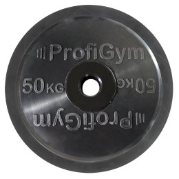 Диск для штанги олимпийский Profigym 50 кг, черный