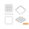 Резиновая плитка Gym Puzzle 500х500 мм 40 с рельефным основанием, плотность 850 кг/м3
