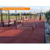 Резиновая плитка Gym со встроенными замками 990х990 мм с рельефным основанием, плотность 900 кг/м3