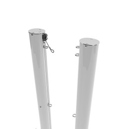 Стойки универсальные алюминиевые 100х120 со скрытым механизмом натяжения сетки