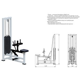 Голень сидя (стек 100 кг) JAGUAR-SPORT AR022.3