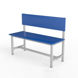 Скамейка для раздевалки со спинкой ЛДСП-2000