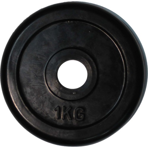 Диск обрезиненный JAGUAR-SPORT черный "Classic" D-26, 1 кг