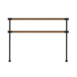 Хореографический станок мобильный 2х-рядный разборный  Евро-1000 (1м) в сборе СЕРЫЙ МЕТАЛЛИК