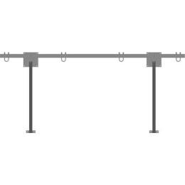 Подвеска для канатов (шестов) для 4 элементов (крепление в стену)